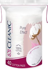 Puuvillased vatipadjad Cleanic Pure Effect, 40 tk. hind ja info | Salvrätikud, vatitikud ja vatipadjad | hansapost.ee
