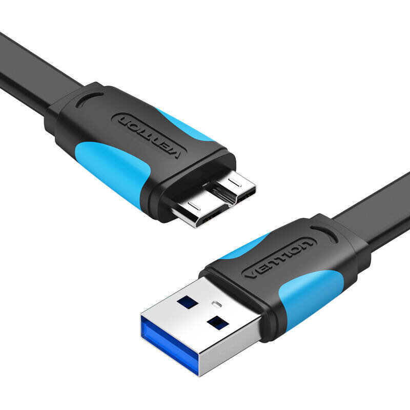 Vention VAS-A12-B100, Flat USB 3.0 A to Micro-B, 1m hind ja info | Juhtmed ja kaablid | hansapost.ee
