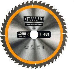 Отрезной диск DeWalt; 250x3x30,0 мм; Z48; 10° цена и информация | Пилы, циркулярные станки | hansapost.ee