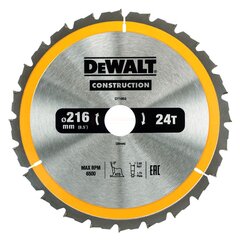 Saeketas DeWalt 216x30 mm x 24z - DT1952 hind ja info | Elektrilised saed, ketassaed ja tarvikud | hansapost.ee