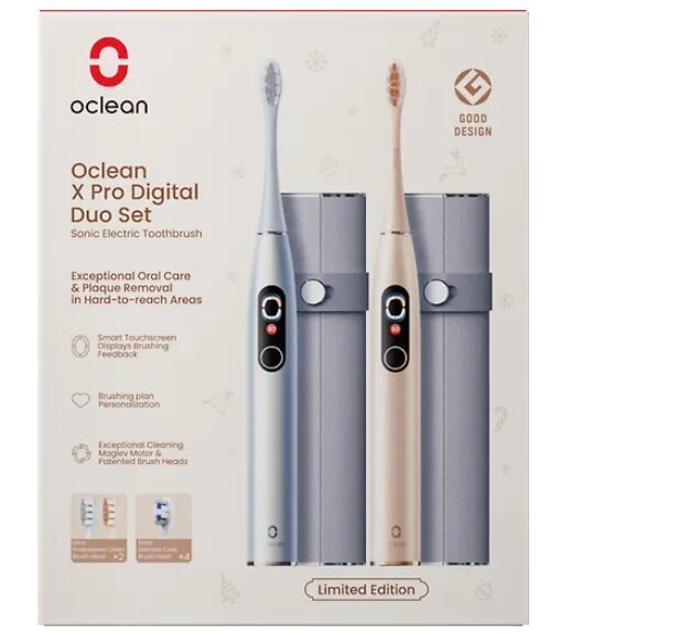 Oclean X Pro Digital Duo Set Limited Edition hind ja info | Elektrilised hambaharjad | hansapost.ee