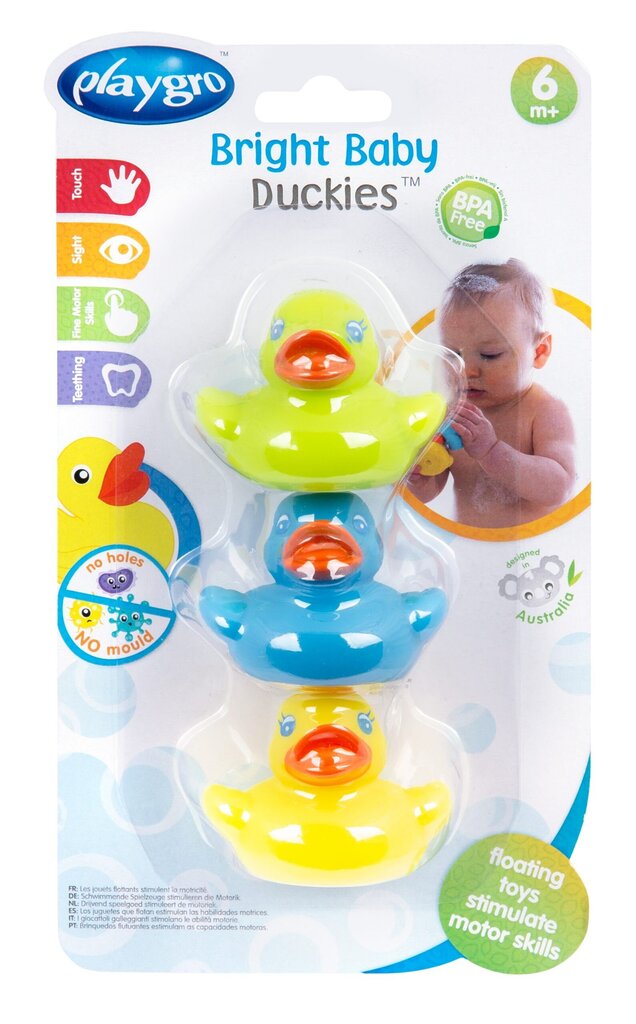 Vannimänguasjad Playgro Bright Baby Duckies цена и информация | Beebide mänguasjad | hansapost.ee
