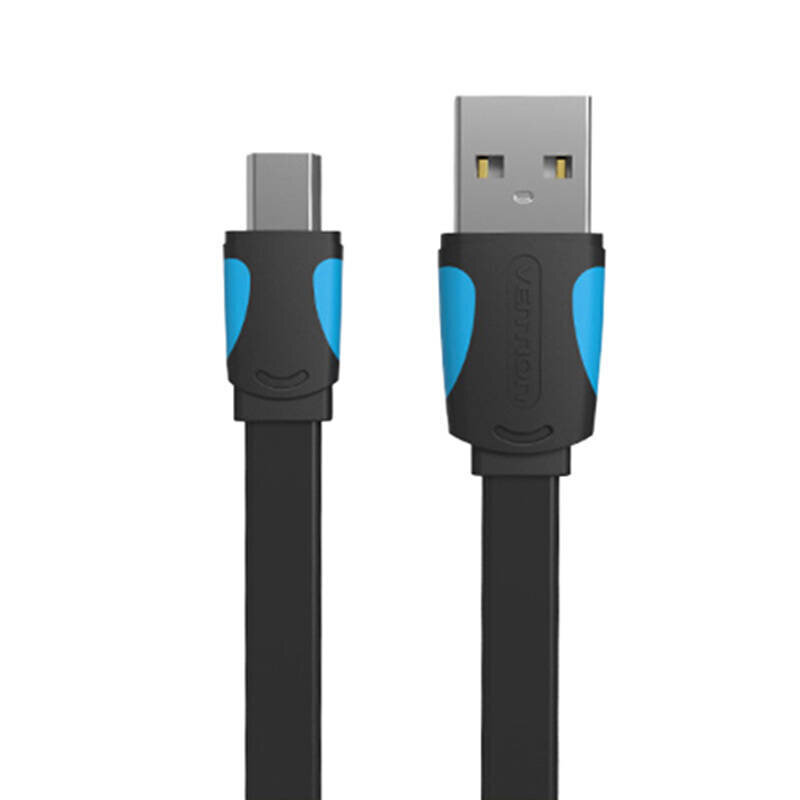 Vention VAS-A14-B050, Flat USB 2.0 A to Mini 5-pin cable 0.5m цена и информация | Juhtmed ja kaablid | hansapost.ee