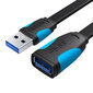 Vention VAS-A13-B150, Flat USB 3.0, 1.5m hind ja info | Juhtmed ja kaablid | hansapost.ee