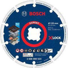 Lõikeketas Bosch EXPERT Diamond Metal Wheel X-LOCK 125 × 22,23 mm hind ja info | Käsitööriistad | hansapost.ee