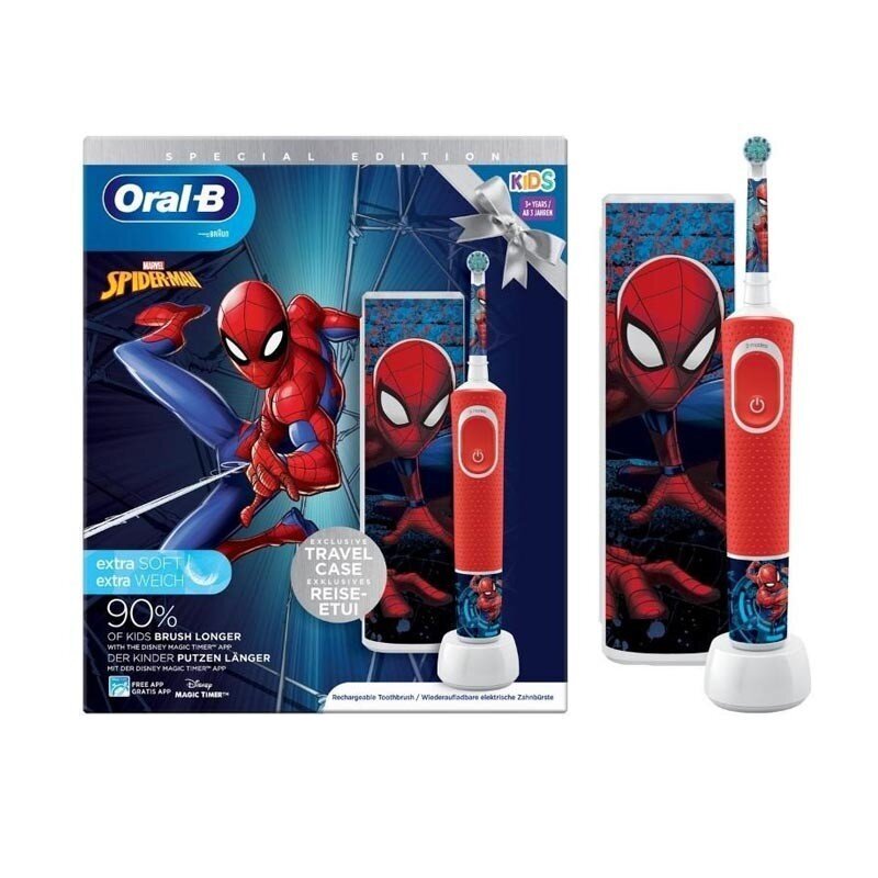 Oral-B Vitality Pro Kids, Spider-Man цена и информация | Elektrilised hambaharjad | hansapost.ee