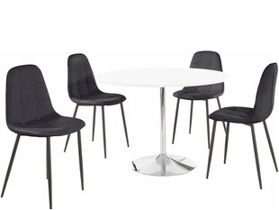 Комплект мебели для столовой Notio Living Terri/Lamar, белый/черный цена и информация | Комплекты мебели для столовой | hansapost.ee