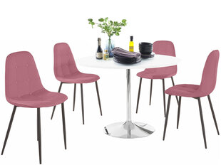Комплект мебели для столовой Notio Living Terri/Lamar, белый/розовый цена и информация | Комплекты мебели для столовой | hansapost.ee