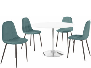 Комплект мебели для столовой Notio Living Terri/Lamar, синий/белый цена и информация | Комплекты мебели для столовой | hansapost.ee