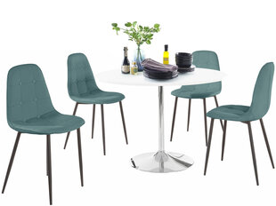 Комплект мебели для столовой Notio Living Terri/Lamar, синий/белый цена и информация | Комплекты мебели для столовой | hansapost.ee