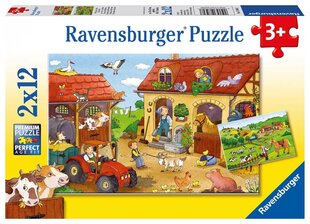 Пазл Ravensburger Ферма 2х12 дет. цена и информация | Пазлы | hansapost.ee