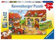 Pusle Ravensburger Farm 2x12 tk цена и информация | Pusled lastele ja täiskasvanutele | hansapost.ee