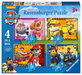 Pusle Ravensburger 4 mõistatused Paw Patrol hind ja info | Pusled lastele ja täiskasvanutele | hansapost.ee