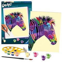 Värvige numbrite järgi Ravensburger Creart Funky Zebra hind ja info | Maalimiskomplektid numbrite järgi | hansapost.ee