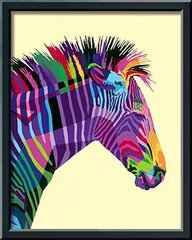 Värvige numbrite järgi Ravensburger Creart Funky Zebra hind ja info | Maalimiskomplektid numbrite järgi | hansapost.ee