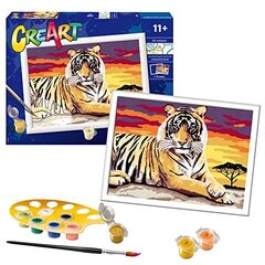 Ravensburger Creart Majestic Tiger Paint By Numbers for Kids - наборы для рисования искусства и ремесе цена и информация | Живопись по номерам | hansapost.ee