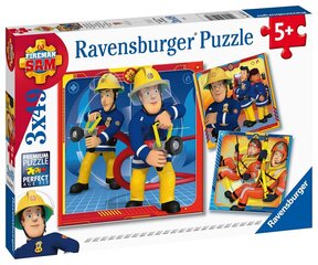 Пожарник -головоломка Ravensburger Sam на помощь! 3х49p 5077 цена и информация | Пазлы | hansapost.ee