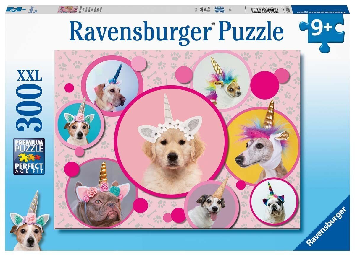 Pusle Ravensburger Unicorn Dogs, 300 tk hind ja info | Pusled lastele ja täiskasvanutele | hansapost.ee