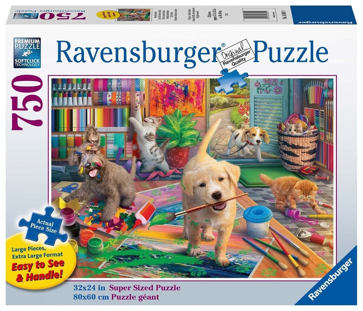 Pusle Ravensburger loomadega, 16801, 750 tk цена и информация | Pusled lastele ja täiskasvanutele | hansapost.ee