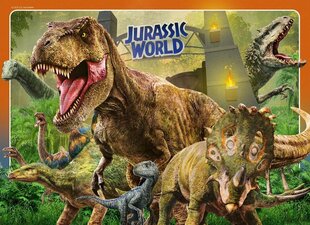 Pusle Ravensburger Jurassic World Bufper, 5619, 4x100 tk hind ja info | Pusled lastele ja täiskasvanutele | hansapost.ee