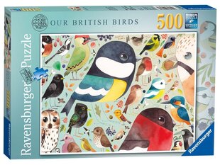 Пазл Ravensburger British birds, 500 д. цена и информация | Пазлы | hansapost.ee