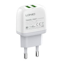 LDNIO Сетевое зарядное устройство LDNIO A2219 2USB + кабель USB-C цена и информация | Зарядные устройства для телефонов | hansapost.ee