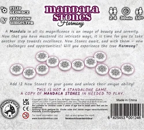 Täiendus mängule Mandala Harmony Stones цена и информация | Lauamängud ja mõistatused perele | hansapost.ee