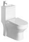 Kompaktne WC pott valamuga 36,5x78x72cm + soft-close kaas + kraan, universaalne äravool: vertikaalne või horisontaalne Hygie hind ja info | WС-potid | hansapost.ee