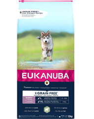 Eukanuba Grain Free L Puppy suurt tõugu kutsikatele koos lambalihaga, 12 kg hind ja info | Eukanuba Koerad | hansapost.ee