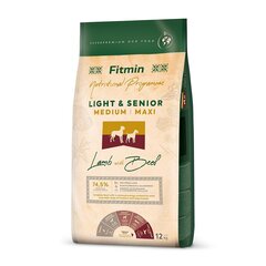 Fitmin Dog Nutritional Programme Medium Maxi Light Senior для средних и крупных пород с ягненком и говядиной, 12 кг цена и информация | Сухой корм для собак | hansapost.ee