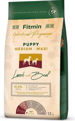 Fitmin Dog Medium Maxi Puppy для щенков средних пород с бараниной и говядиной, 12 кг цена и информация | Сухой корм для собак | hansapost.ee