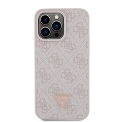 Guess GUHCP15XP4TDPP iPhone 15 Pro Max 6.7" różowy|pink hardcase Leather 4G Diamond Triangle цена и информация | Чехлы для телефонов | hansapost.ee