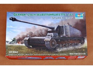 Сборная модель для склеивания Trumpeter - German 12.8cm Selbstfahrlafette L/61 Sturer Emil, 1/35, 00350 цена и информация | Конструкторы и кубики | hansapost.ee