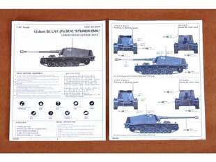 Trumpeter - German 12.8cm Selbstfahrlafette L/61 "Sturer Emil", 1/35, 00350 hind ja info | Klotsid ja konstruktorid | hansapost.ee