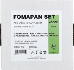 Foma film Fomapan 400/36 Set 6 filmi + kassett цена и информация | Аксессуары для фотоаппаратов | hansapost.ee