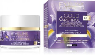 Toitev kortsudevastane kreem Eveline Gold & Retinol 60+, 50 ml hind ja info | Näokreemid | hansapost.ee