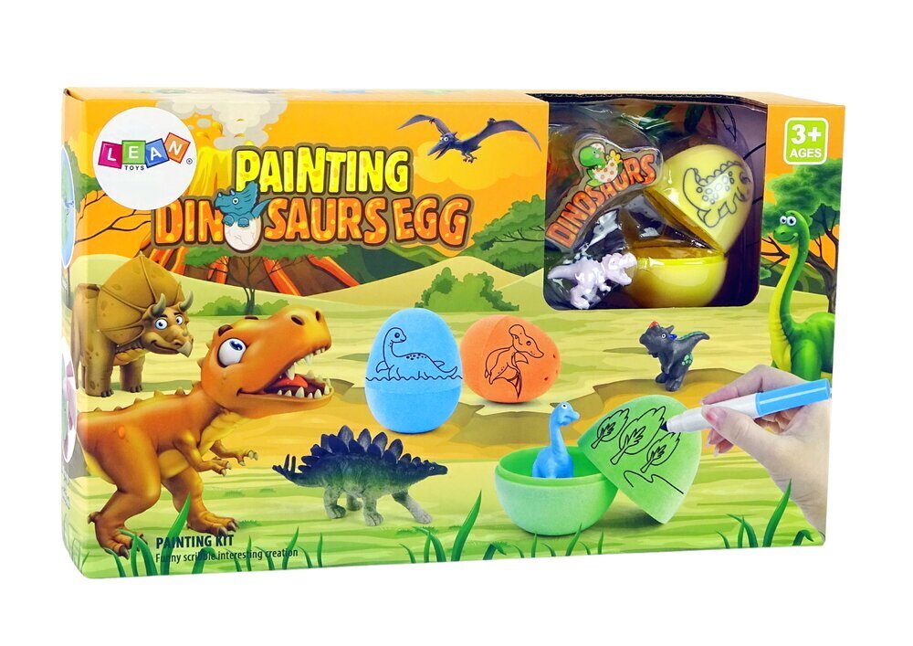 Loominguline komplekt Painting Dinosaurs Egg Lean Toys цена и информация | Mänguasjad poistele | hansapost.ee