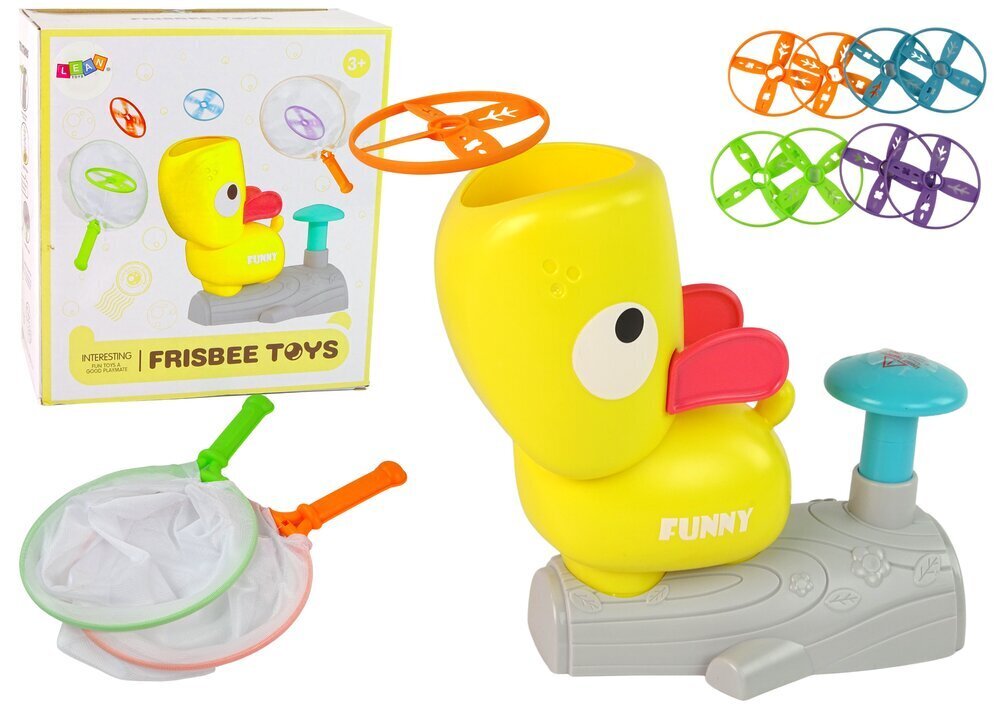 Püüdke ketas Frisbee mäng Lean Toys, kollane hind ja info | Arendavad laste mänguasjad | hansapost.ee