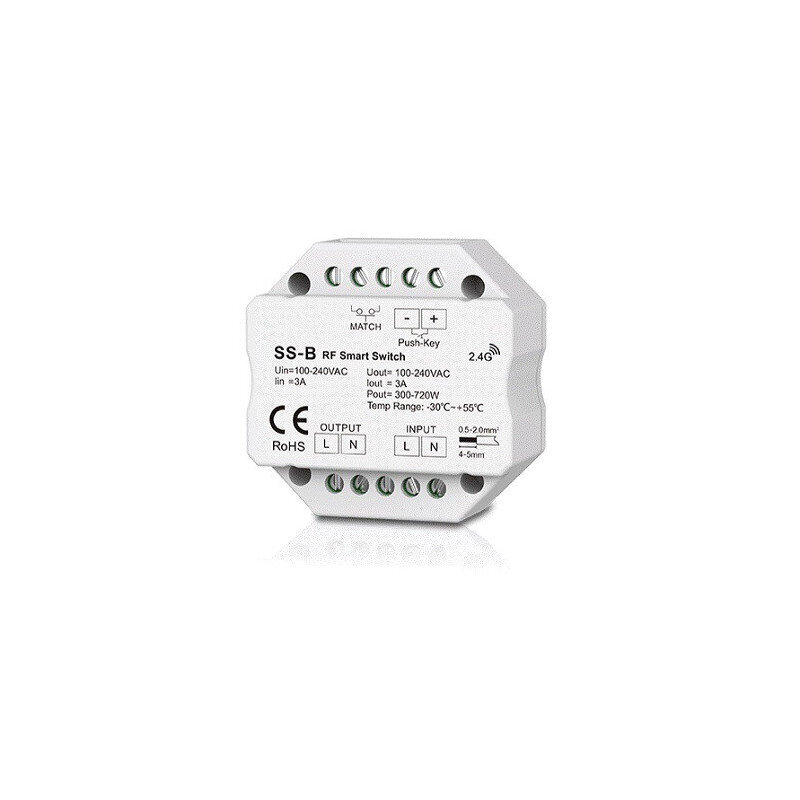Ühe kanaliga kontroller SS-B 230 V, ilma hämardusfunktsioonita цена и информация | Valgusribad ja LED ribad | hansapost.ee