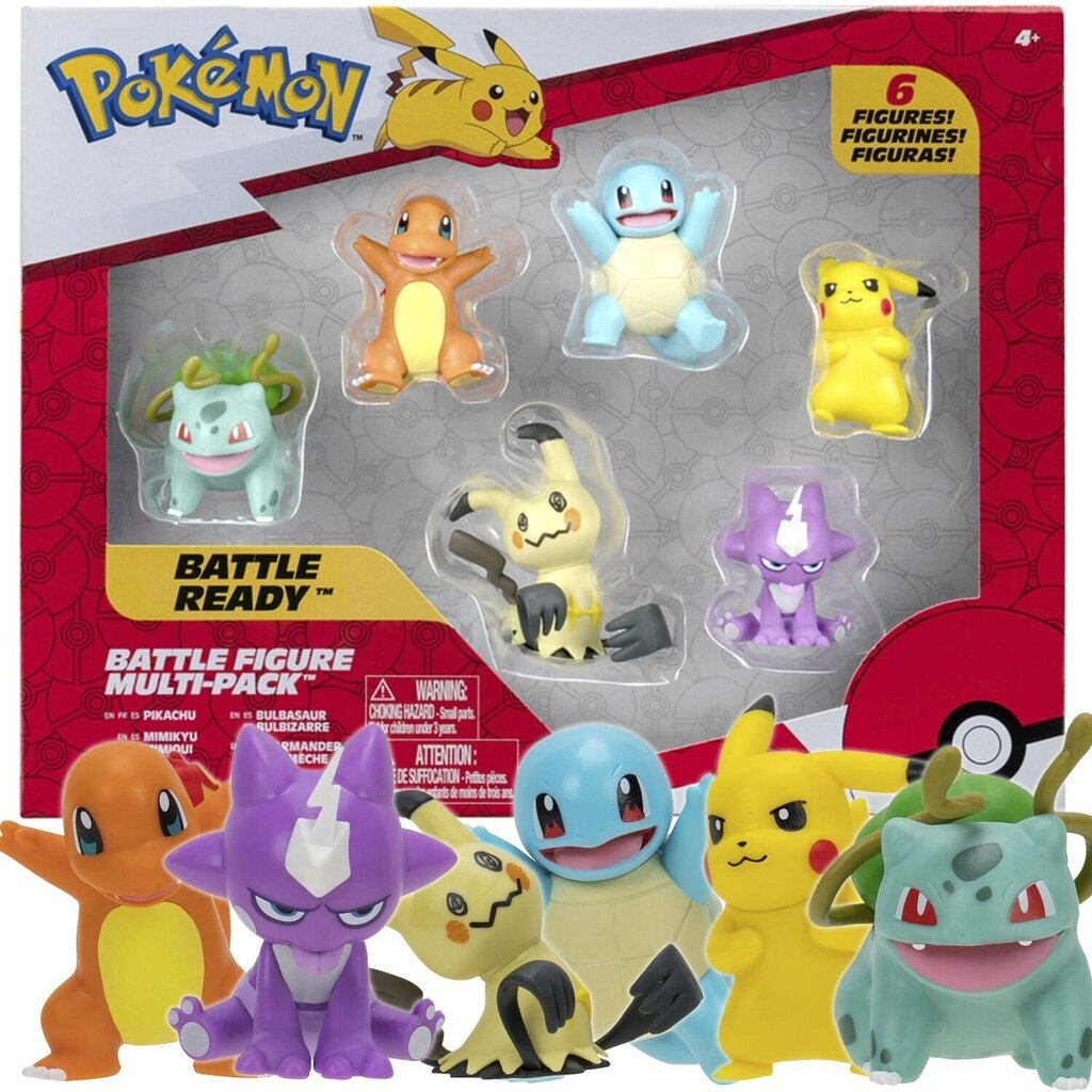 Figuurid Pokemon Battle, 6 tk цена и информация | Mänguasjad poistele | hansapost.ee