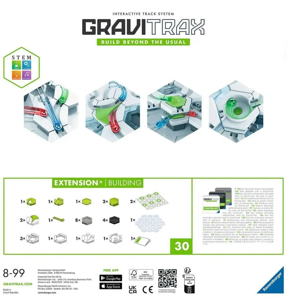 Ehitusmäng Ravensburger Gravitrax, raudtee цена и информация | Mänguasjad poistele | hansapost.ee