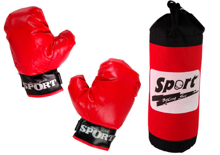 Laste poksikomplekt Boxing Set Lean Toys, punane цена и информация | Mänguasjad poistele | hansapost.ee