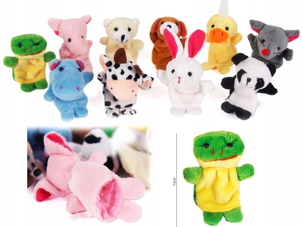 Näpunukkude komplekt Loomad, 10-osaline hind ja info | Arendavad laste mänguasjad | hansapost.ee
