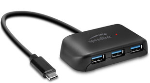 Speedlink USB hub Snappy Evo USB-C 4-порта (SL-140202) цена и информация | Адаптеры, USB-разветвители | hansapost.ee