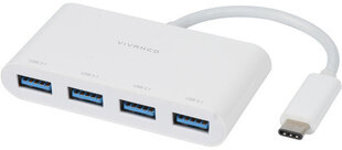 Vivanco USB hub 4-port USB-C Super Speed (45384) hind ja info | USB adapterid ja jagajad | hansapost.ee