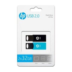 USВ-флешь память HP 212 USB 2.0 Синий/Черный (2 uds) цена и информация | USB накопители | hansapost.ee