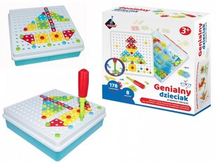 Мозаика с отверткой 180 штук цена и информация | Развивающие игрушки для детей | hansapost.ee