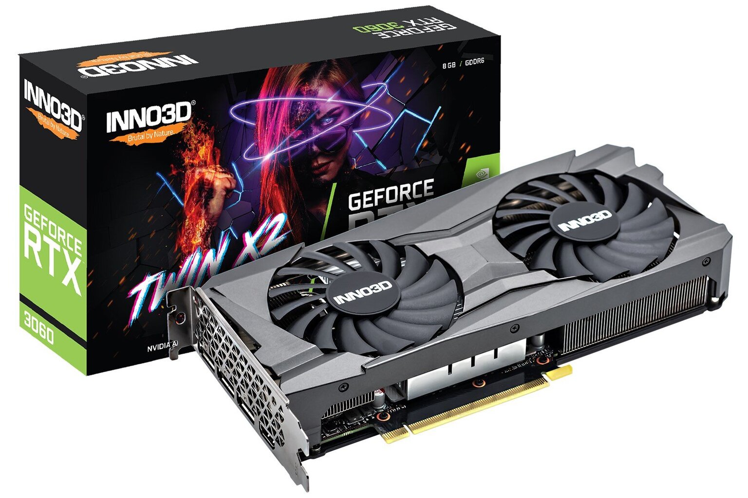 Inno3D GeForce RTX 3060 8GB Twin X2 (N30602-08D6-11902130) цена и информация | Videokaardid | hansapost.ee