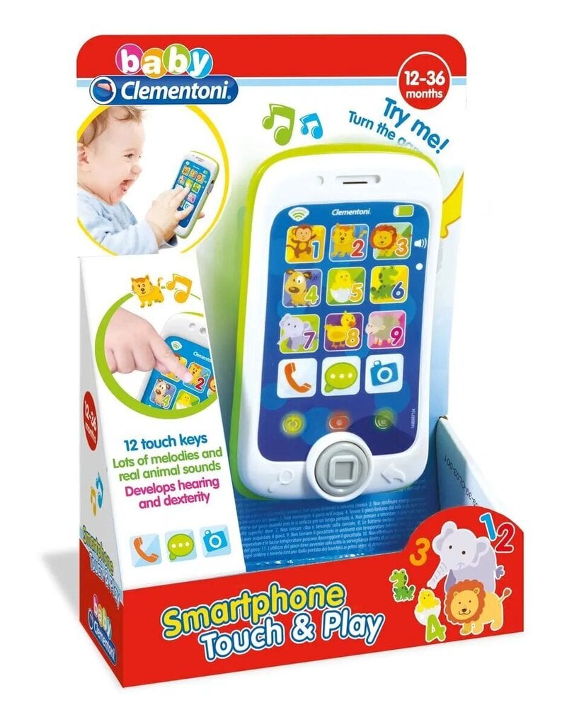 Laste nutitelefon Clementoni Touch & Play цена и информация | Arendavad laste mänguasjad | hansapost.ee