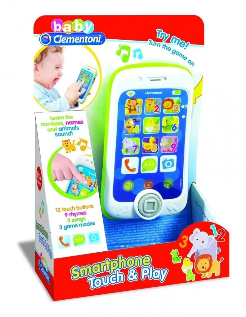 Laste nutitelefon Clementoni Touch & Play hind ja info | Arendavad laste mänguasjad | hansapost.ee